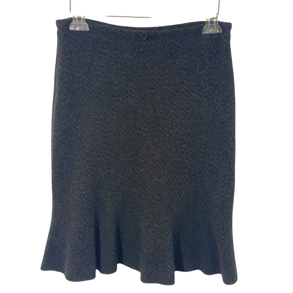 Marc Cain sweater CASHMERE blend tweed N3 us 8 M flared hem lined stretch skirt